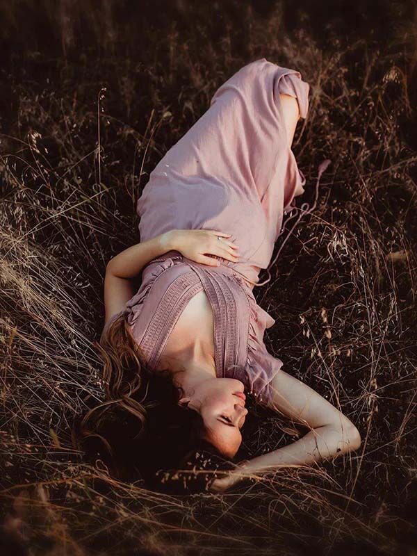 Beaumama robe shooting grossesse longue élégant photo mousseline volants rose femme enceinte