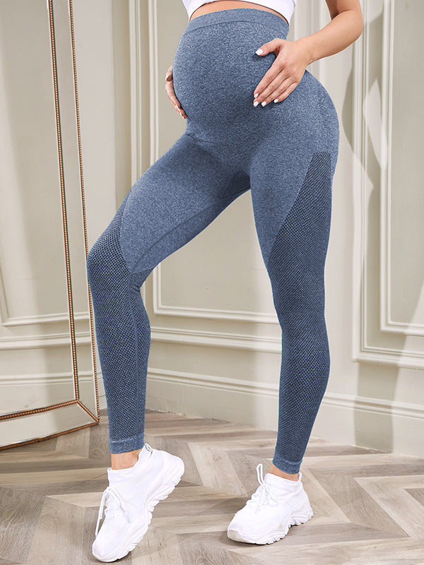 Beaumama leggings grossesse casual confortable couleur bloc rayé moulante femme enceinte