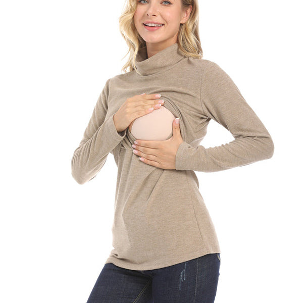 Beaumama T-shirt allaitement grossesse casual tous les jours épissage moulante femme enceinte