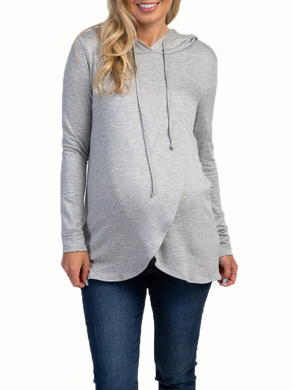 Beaumama sweatshirt allaitement grossesse capuche manches longues style maison femme enceinte
