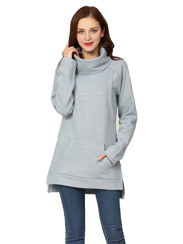 Beaumama sweatshirt allaitement grossesse poches col roulé style maison femme enceinte