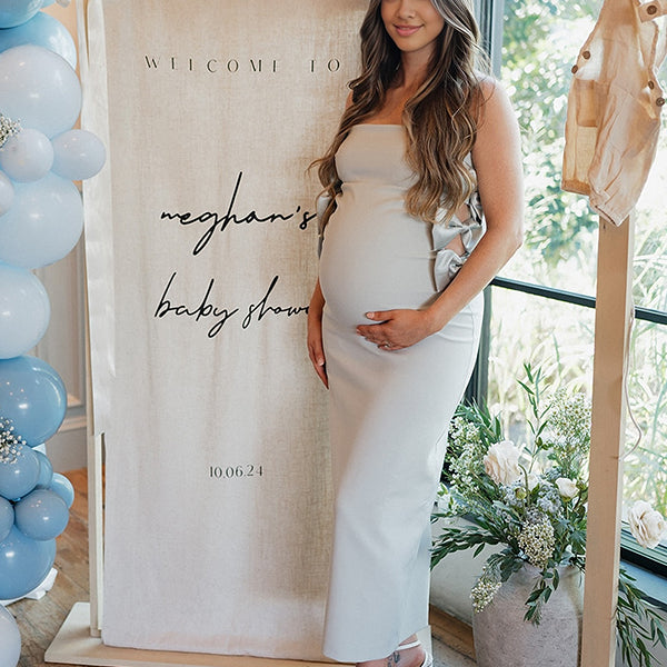 Beaumama robes longue grossesse élégant cérémonie nœud papillon moulante fente dans le dos bustier femme enceinte