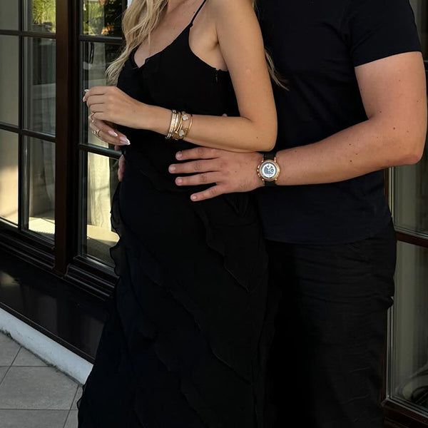 Beaumama robes longue grossesse élégant cérémonie volants fendu le côté croisé dos femme enceinte