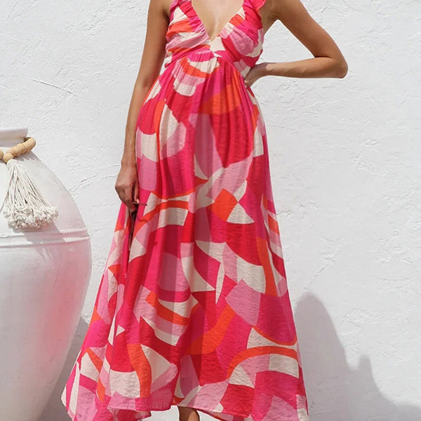 Robes longue grossesse imprimé fleurie ruchés froncées rouge