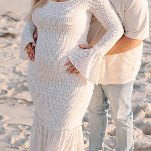 Beaumama robe photo longue grossesse chic vacances volants épissage sirene moulante femme enceinte