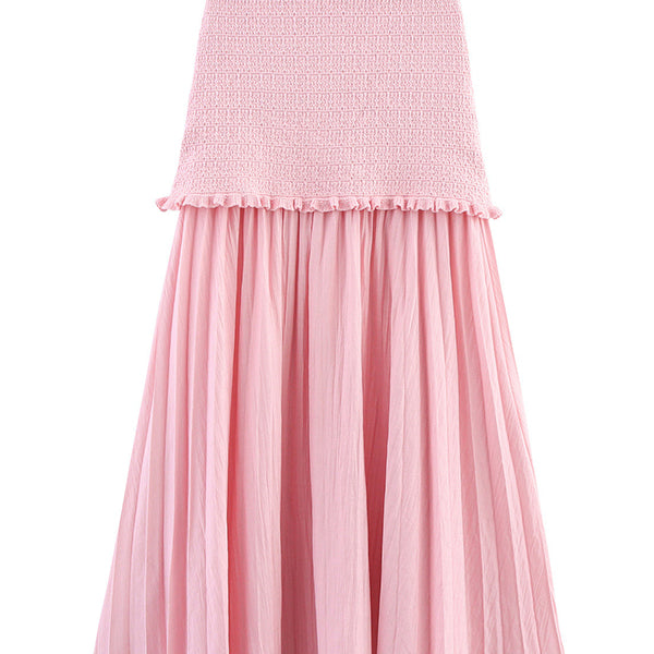 Beaumama robe photo longue grossesse vacances 2 pièces épissage ruchés froncées plissé haut tubulaire jupe femme enceinte