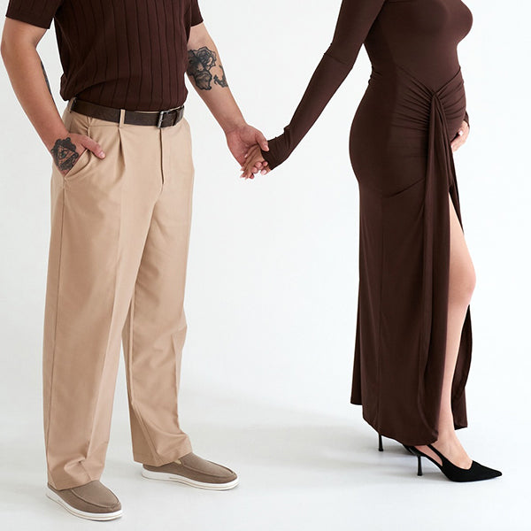 Beaumama robe shooting longue grossesse élégant chic cérémonie fendu le côté drapé sur le côté femme enceinte