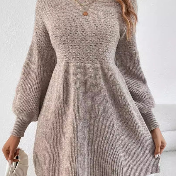 Beaumama robe pulls courte grossesse casual travail crochet tricot trapèze manchon de lanterne femme enceinte