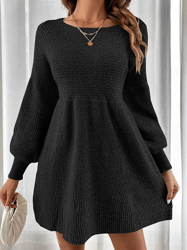 Beaumama robe pulls courte grossesse casual travail crochet tricot trapèze manchon de lanterne femme enceinte