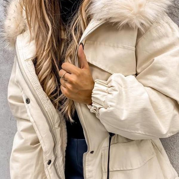 Beaumama parka avec fausse grossesse fourrure à capuche mode hiver veste femme enceinte