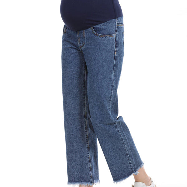 Beaumama jeans ample palazzo grossesse casual chic simple frange poches femme enceinte