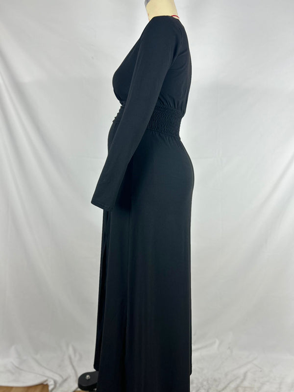 Beaumama robes longue grossesse élégant enceinte shooting fendu le côté fluide femme enceinte