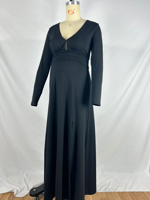 Beaumama robes longue grossesse élégant enceinte shooting fendu le côté fluide femme enceinte