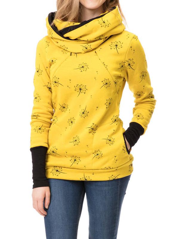 Beaumama sweatshirt allaitement pissenlit poches col roulé femme enceinte