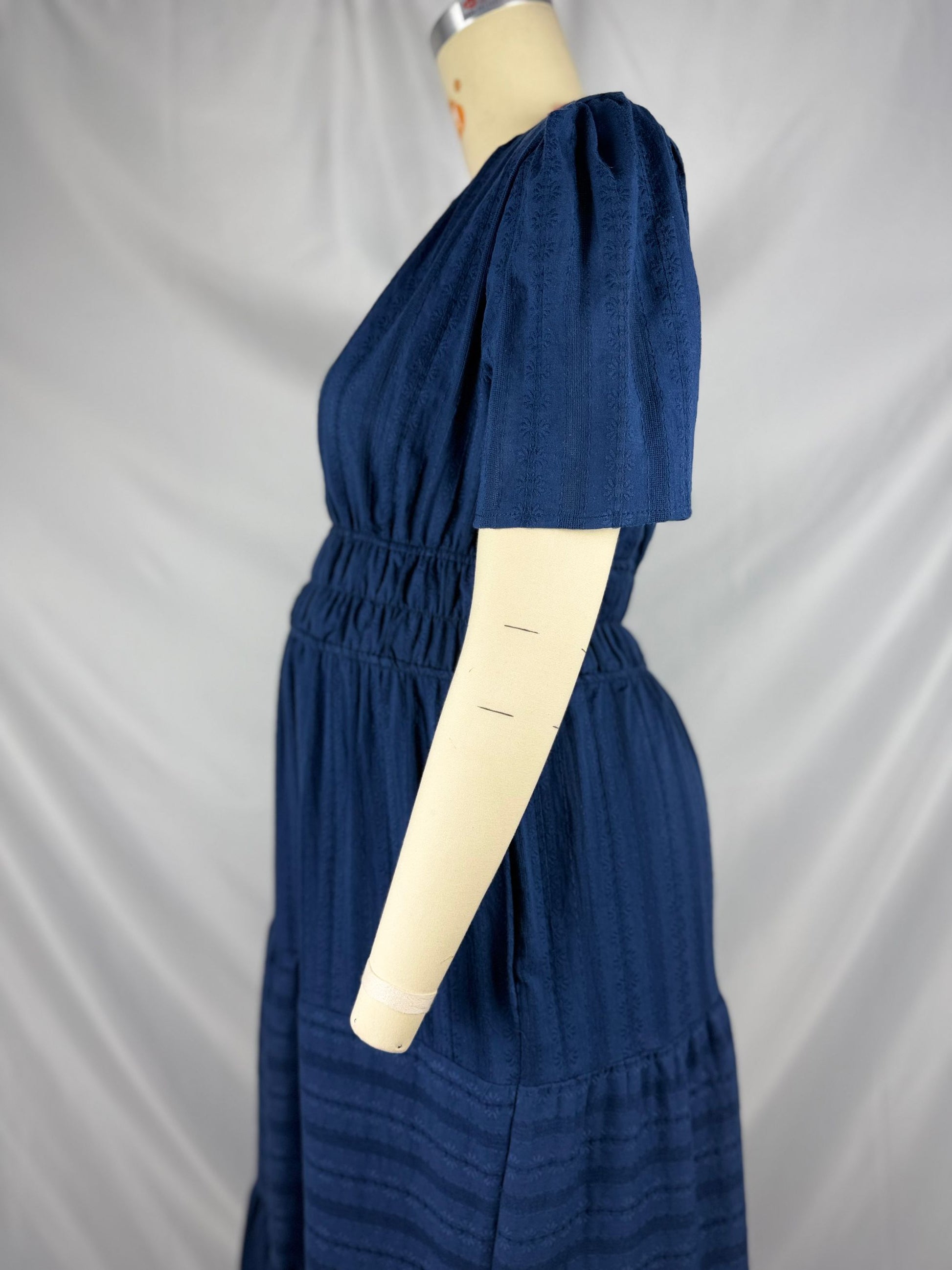 Beaumama robes longue grossesse plis manches bouffantes femme enceinte