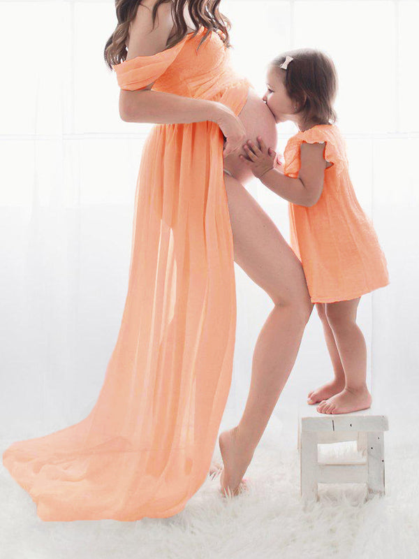 Beaumama robe de longue grossesse lingerie maternite fendu shooting photo femme enceinte