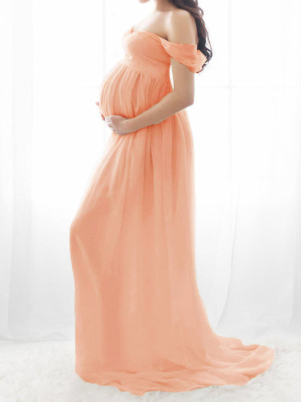 Beaumama robe de longue grossesse lingerie maternite fendu shooting photo femme enceinte