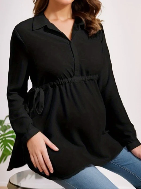 Beaumama blouses allaitement grossesse casual chic coulisse taille boutonnage femme enceinte