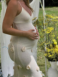 Beaumama robes longue grossesse cocktail cérémonie rugueux fleurie sirene moulante croisé dos femme enceinte