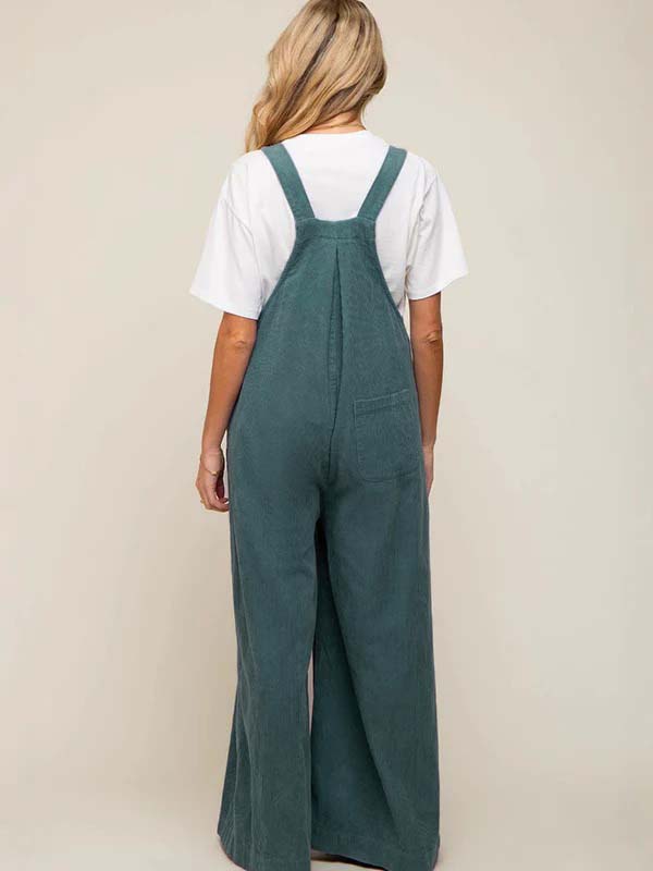Beaumama salopette ample palazzo grossesse velours cotelé poches double boutonnage femme enceinte