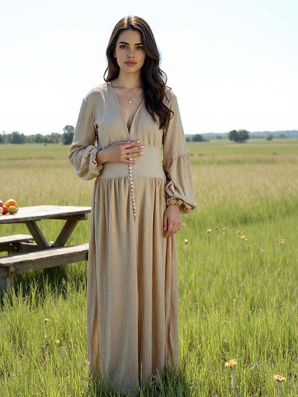 Beaumama robes longue grossesse bohème enceinte shooting boutonnage fente avant fluide femme enceinte