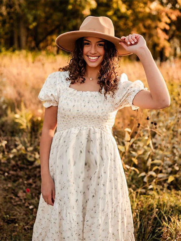 Beaumama robes longue grossesse liberty imprimé fleurie plis femme enceinte