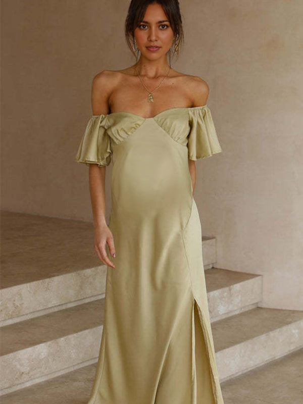 Robe de mariée grossesse ou femme collection mariage-Vert