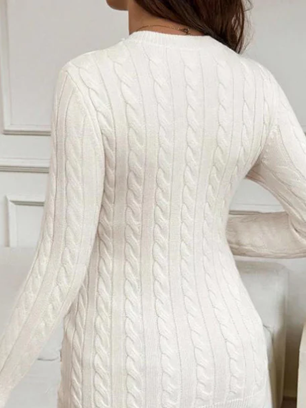 Beaumama pulls grossesse chic tricot torsadé boutonnage moulante élégant femme enceinte