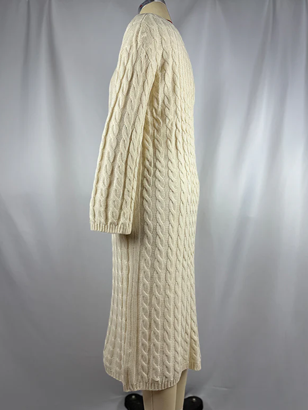Beaumama robes pulls longue grossesse élégant casual tricot torsadé rayé femme enceinte