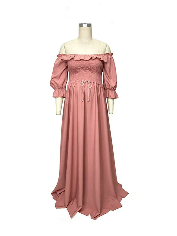 Beaumama robes photo shooting grossesse bohème Sans bretelles Manches bouffantes femme enceinte