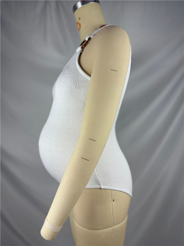 Beaumama maillot de bain une pièces grossesse chic plage moulante dos nu boucle femme enceinte