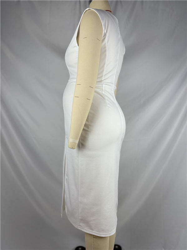 Beaumama robes mi-longue grossesse élégant chic moulante fendu le côté travail femme enceinte