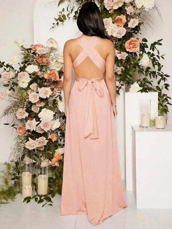 Beaumama robes longue grossesse cérémonie soirée dos nu ceinture nœud fluide élégant femme enceinte