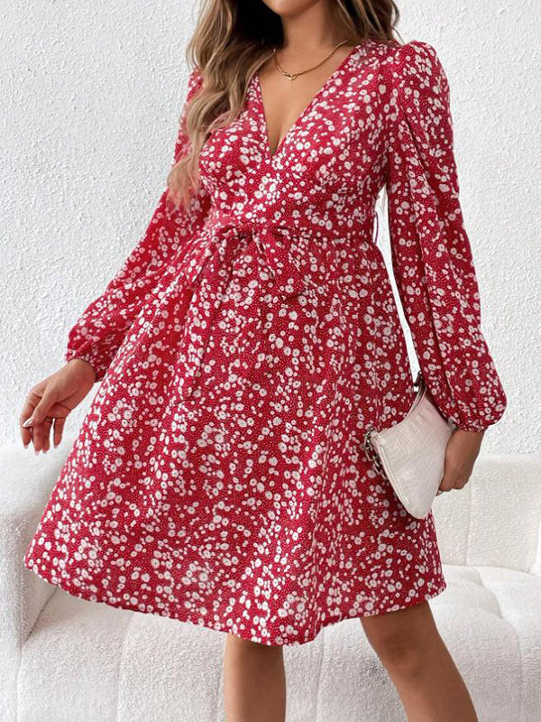 Beaumama robe courte grossesse vacances imprimé fleurie ceinture trapèze femme enceinte