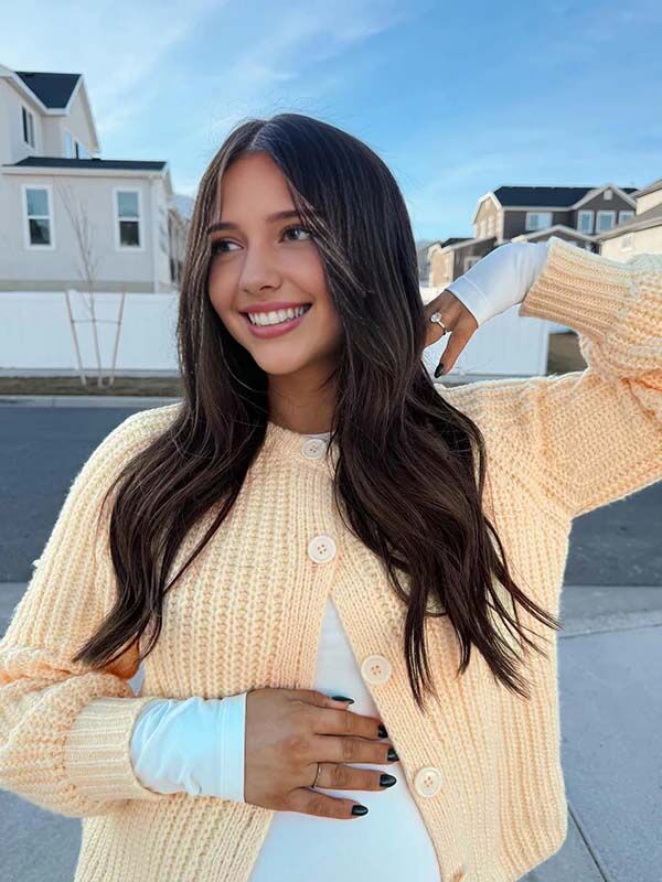 Beaumama gilets en maille grossesse casual chic rugueux boutonnage femme enceinte