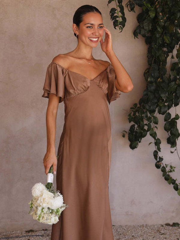 Robe de mariée grossesse ou femme collection mariage-Cuivrée