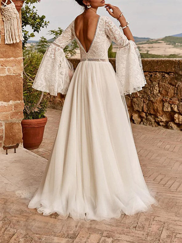 Beaumama robes longue grossesse mariage dentelle bouffante tutu queue manches fendues mariée femme enceinte