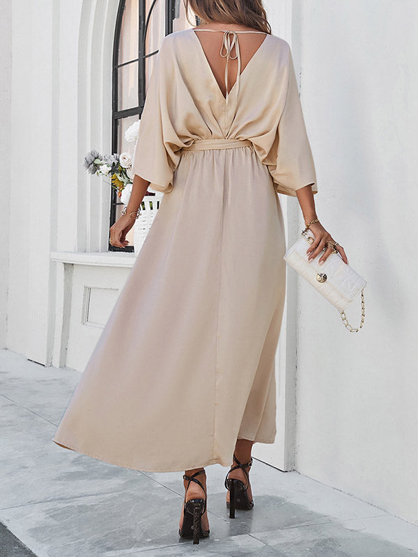 Beaumama robes longue grossesse cérémonie soirée ceinture fendu le côté dos nu fluide élégant femme enceinte