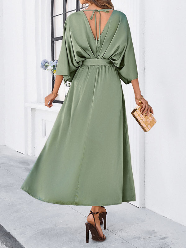 Beaumama robes longue grossesse cérémonie soirée ceinture fendu le côté dos nu fluide élégant femme enceinte