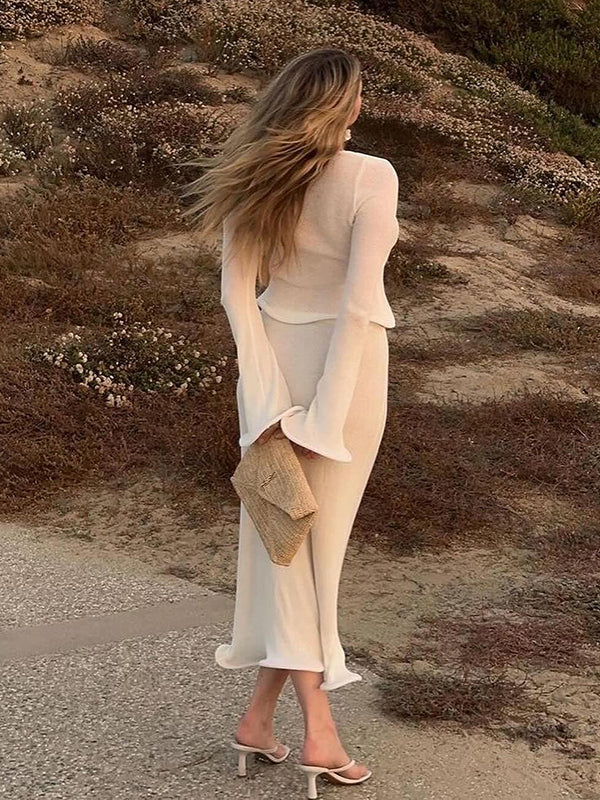 Beaumama robe longue grossesse bohème enceinte shooting vacances costume deux pièces crochet tricot bord ondulé femme enceinte