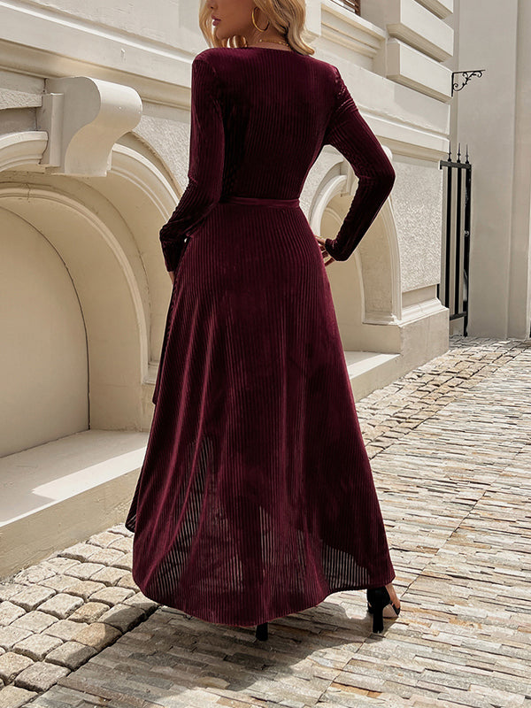 Beaumama robe longue grossesse élégant casual enceinte shooting ceinture irrégulier fendu le côté volants femme enceinte