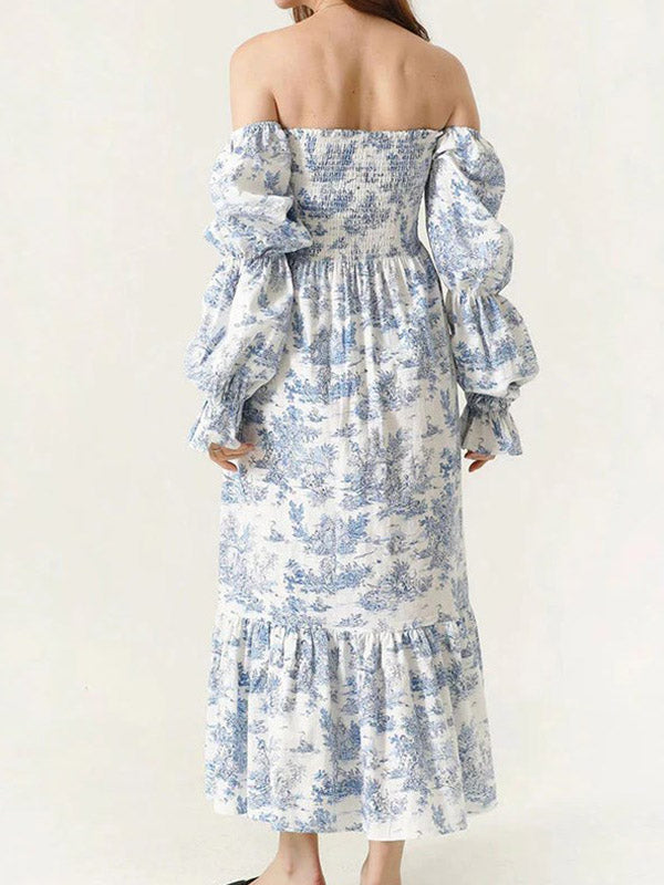 Beaumama robes photo longue grossesse élégant Bohème Manches bouffantes femme enceinte