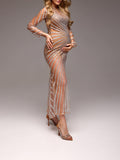 Beaumama robes longue grossesse photo élégant rayé brillante paillette strass fente avant femme enceinte