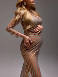 Beaumama robes longue grossesse photo élégant rayé brillante paillette strass fente avant femme enceinte