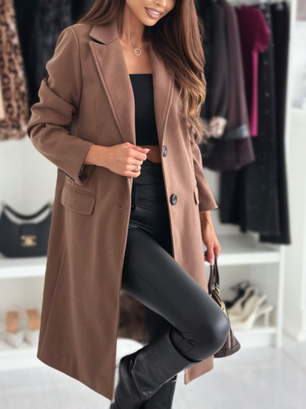 Beaumama manteau en laine grossesse élégant casual tous les jours boutonnage poches manteau d'hiver femme enceinte