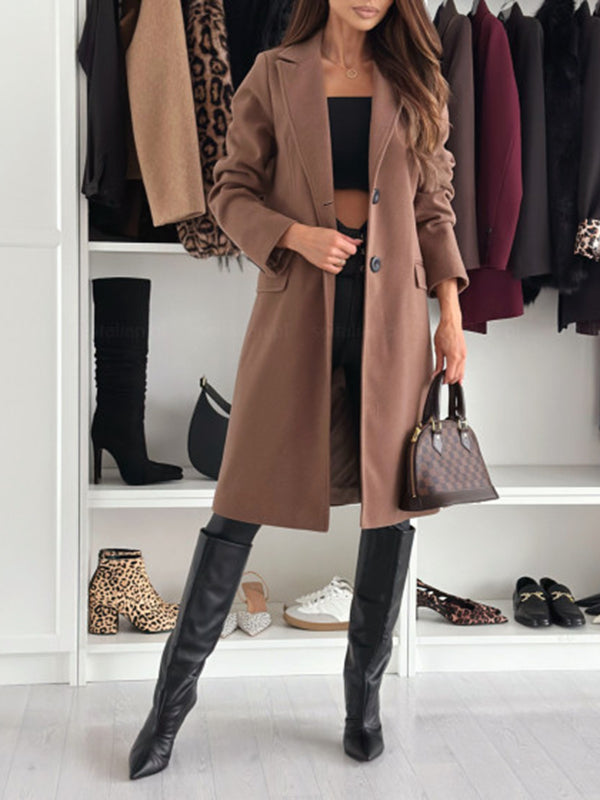 Beaumama manteau en laine grossesse élégant casual tous les jours boutonnage poches manteau d'hiver femme enceinte