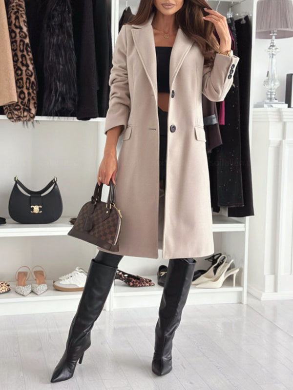 Beaumama manteau en laine grossesse élégant casual tous les jours boutonnage poches manteau d'hiver femme enceinte
