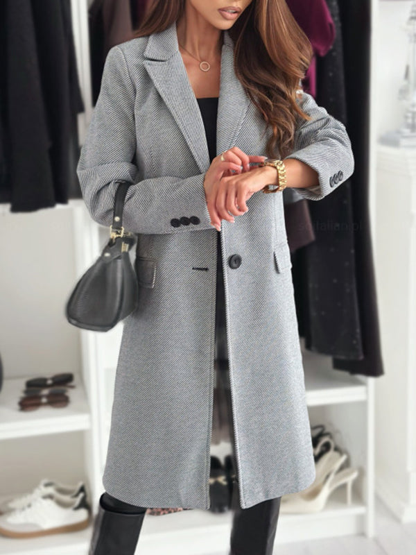 Beaumama manteau en laine grossesse élégant casual tous les jours boutonnage poches manteau d'hiver femme enceinte