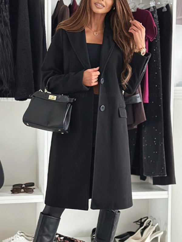 Beaumama manteau en laine grossesse élégant casual tous les jours boutonnage poches manteau d'hiver femme enceinte