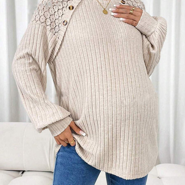 Beaumama pulls grossesse bouton broderie anglaise casual femme enceinte